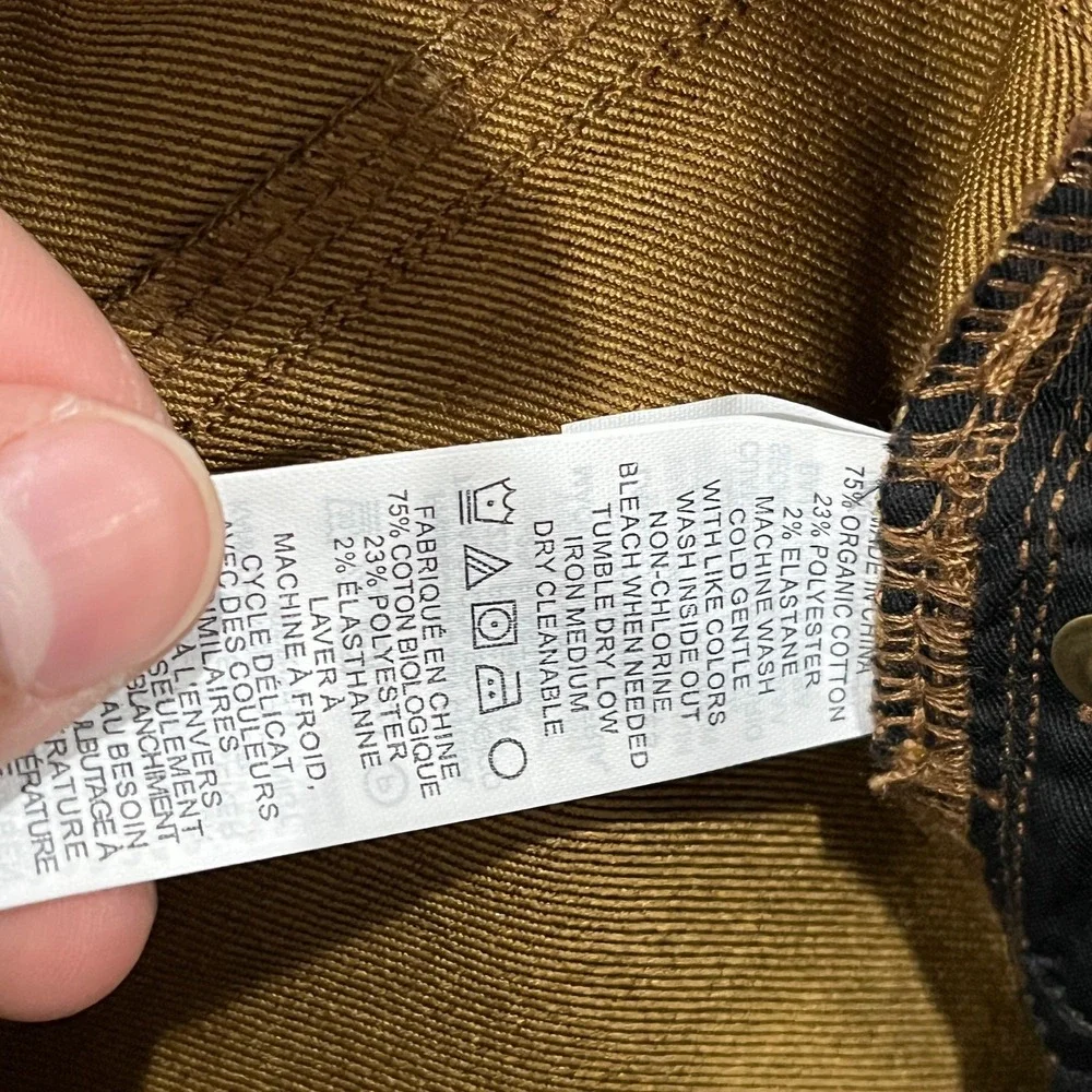 PrAna Jeans Womens 00 Short Brown Kayla Skinny Organic Cotton 30